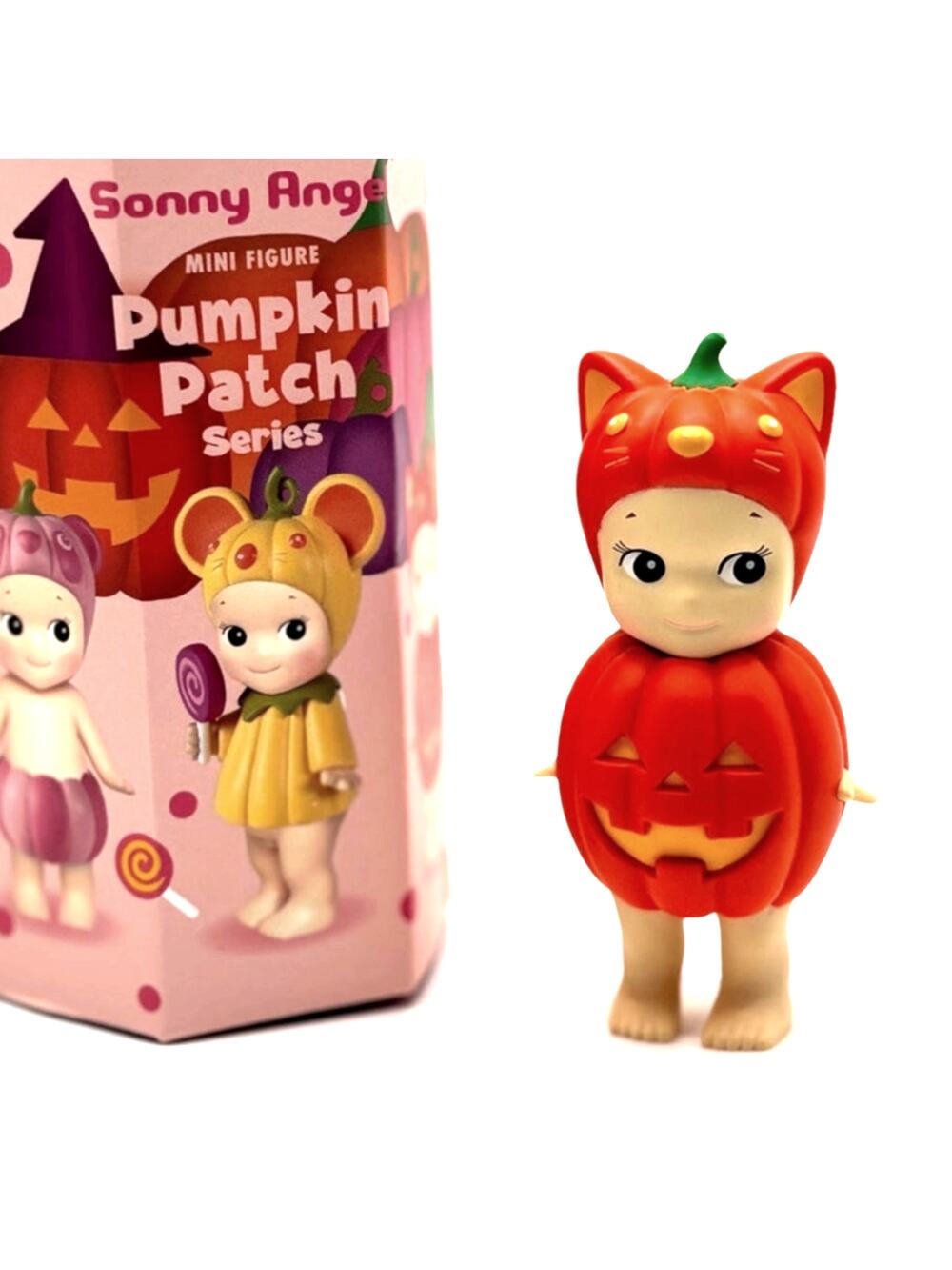 Authentic SONNY ANGEL Cat, Pumpkin Patch Series Mini Figurine Opened Box - New